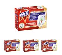 Catch Expert Moustiques - Diffuseur Electrique + Recharge (45 Nuits) - Anti-Moustiques & Moustiques Tigres Répulsif (Lot de 4)