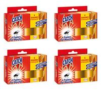 CATCH EXPERT Papier Tue Mouches, Ruban Adhesif Piege Anti Mouches Inodore, Longue Duree 6 Semaines, Efficace pour Interieur, Piege Insectes Adhesif Facile a Utiliser, Rubans x4