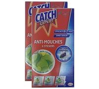 CATCH Lot de 12 (2x6) Stickers Anti-Mouches Décoratifs Verts sans odeur
