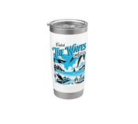 Catch The Waves In Style Gobelet isotherme en acier inoxydable double paroi