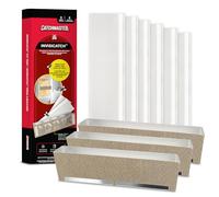 Catchmaster Lot de 3 pièges à mouches décoratifs en lin + 6 recharges, bandes adhésives anti-mouches pour l'intérieur et les fruits jetables pour la maison