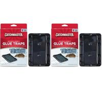 Catchmaster Piège à Souris Collante 12x - Solution Efficace Anti-Rongeurs - Colle Pré-Appâtée - Adhésif Puissant - Attrape Souris Collant pour Insectes (Lot de 2)