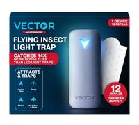 Catchmaster Vector 9 Piège à Insectes Volants à Brancher à lumière UV - Attrape-Insectes d'intérieur Silencieux pour la Maison et Les Mouches des Fruits, moucherons et Mites - Installation et
