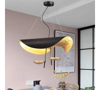 Catellani & Smith Lederam - lampe suspendue Manta, soucoupe volante, chapeau, réplique industrielle rétro, design, blanc, noir