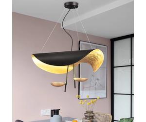 Catellani & Smith Lederam - lampe suspendue Manta, soucoupe volante, chapeau, réplique industrielle rétro, design, blanc, noir