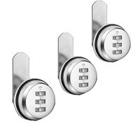 Catelves Lot de 3 cadenas à combinaison pour boîte aux lettres à 3 chiffres