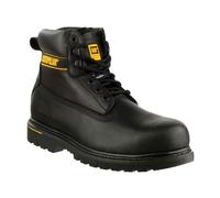 Caterpillar Holton Bottes De Sécurité En Cuir Pour Homme Premium Noir À Lacets