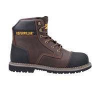 Caterpillar Powerplant S3 Hommes Cuir Extérieur Travail Sécurité Bottes Marron