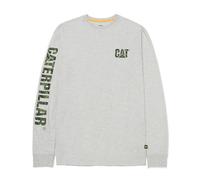 Caterpillar T-shirt à manches longues avec logo de la marque pour homme, avec boucle de gestion des fils au centre du dos et logo CAT de vêtements de travail, Taille XL