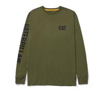 Caterpillar T-shirt à manches longues avec logo de la marque pour homme, avec boucle de gestion des fils au centre du dos et logo CAT de vêtements de travail, Taille L