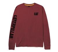 Caterpillar T-shirt à manches longues avec logo de la marque pour homme, avec boucle de gestion des fils au centre du dos et logo CAT de vêtements de travail, Taille 4XL