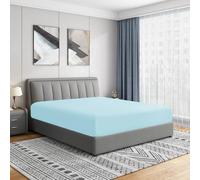 Cathay Home Drap-Housse de Luxe en Microfibre Ultra Douce Infroissable et Anti-décoloration avec Poche Standard de 35,6 cm, Turquoise, Grand lit