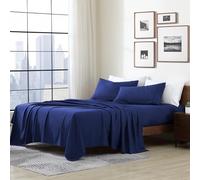 Cathay Home Essentials Parure de lit Ultra Douce pour lit Simple, hypoallergénique, Infroissable, en Microfibre à Double brossage, Bleu Roi