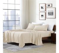 Cathay Home Essentials Parure de lit Ultra Douce pour lit Simple XL, hypoallergénique, Infroissable, en Microfibre à Double brossage, crème