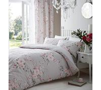 Catherine Lansfield Canterbury Housse de Couette de 200 x 200 cm et 2 taies d'oreiller de 80 x 80 cm Gris