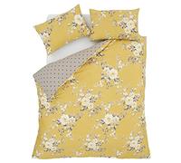 Catherine Lansfield Canterbury Parure de lit Simple à Entretien Facile Ocre, Polyester-Coton., Ocre, King