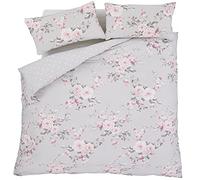 Catherine Lansfield Couvre-lit - Motif Canterbury, Facile à Entretenir, Polyester, Gris, Bedspread - 240x260cm