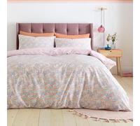 Catherine Lansfield Darcy Parure de lit réversible avec Housse de Couette et taies d'oreiller Motif Floral Rose