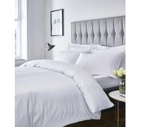 Catherine Lansfield Drap de qualité à Rayures en Satin, Blanc, Oxford Pillowcases
