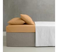 Catherine Lansfield Drap-Housse en Percale peigné Facile à Repasser pour lit Double Caramel