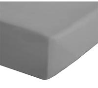 Catherine Lansfield Drap-Housse en Percale peigné pour lit Super King Size - Facile à Repasser - Gris