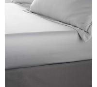 Catherine Lansfield Drap-Housse en Satin Doux et Soyeux pour lit King Size Argenté