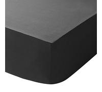 Catherine Lansfield Drap-Housse pour lit 2 Places en Percale Facile à Repasser - Noir