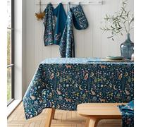 Catherine Lansfield Enchanted Twilight Animals Nappe en Coton Bleu Marine 137 x 229 cm