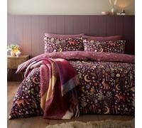 Catherine Lansfield Enchanted Twilight Parure de lit réversible avec Housse de Couette et taies d'oreiller Prune