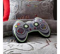 Catherine Lansfield Game Over Coussin en Polaire phosphorescente en Forme de 3D Noir