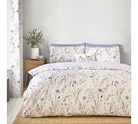 Catherine Lansfield Grasmere Parure de lit réversible avec Housse de Couette et taies d'oreiller Motif Floral Lilas King
