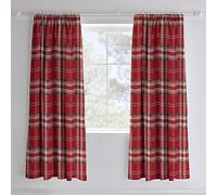 Catherine Lansfield Kelso _Coton Riche Crayon Plissé Rideaux Rouge (66x72 Inch)