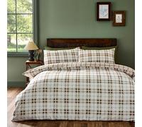 Catherine Lansfield Kelso Parure de lit Double réversible avec Housse de Couette et taies d'oreiller Orange brûlé