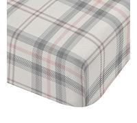 Catherine Lansfield Kelso Pink Drap-Housse et taie d'oreiller Blanc 90 x 200 + 50 x 80 cm