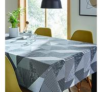 Catherine Lansfield Larsson Geo KT/44750/W/T13217/GY Nappe en Coton Facile à Nettoyer Gris 137 x 229 cm