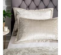 Catherine Lansfield Lot de 2 Housses de Coussin décoratives en Velours écrasé Polyester Beige, Polyester, Naturel, 29 x 8 x 29 cm