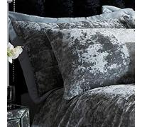 Catherine Lansfield Lot de 2 Housses de Coussin décoratives en Velours écrasé Polyester Beige, Polyester, Silver, 29 x 8 x 29 cm