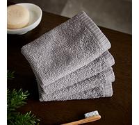 Catherine Lansfield Lot de 4 Gants de Toilette en Coton à séchage Rapide Gris