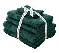 Catherine Lansfield Lot de 6 Serviettes en Coton antibactérien, Douces et absorbantes, Vert forêt
