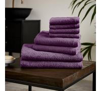 Catherine Lansfield Lot de 8 Serviettes en Coton à séchage Rapide Prune
