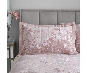 Catherine Lansfield Paire de taies d'oreiller en Velours écrasé Blush