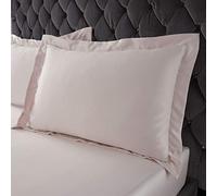 Catherine Lansfield Paire de taies d'oreiller Oxford en Satin Doux et Soyeux Rose pâle