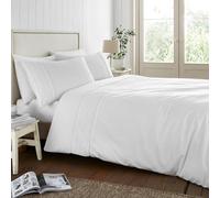 Catherine Lansfield Parure de lit avec Housse de Couette et taies d'oreiller Motif Broderie Anglaise Super King Size Blanc