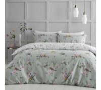 Catherine Lansfield Parure de lit King Size avec Housse de Couette et taies d'oreiller Vert Sauge