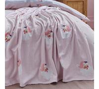 Catherine Lansfield Plaid en Polaire Confortable Motif Père Noël Rose 130 x 170 cm
