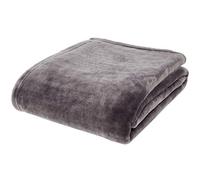 Catherine Lansfield Raschel Velvet Touch Couvre-lit Extra Large Anthracite 200 x 240 cm