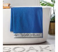 Catherine Lansfield Relax and Unwind Lot de 4 Serviettes Bleu Cobalt