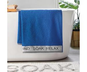 Catherine Lansfield Relax and Unwind Lot de 4 Serviettes Bleu Cobalt
