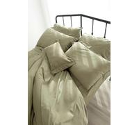 Catherine Lansfield Sateen Moss Green - Ensemble Drap Plat + 2 taies d'oreiller + Drap Housse 260 x 280 + 50 x 110 (2) + 180 x 200 cm