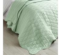 Catherine Lansfield Scallop Waves Couvre-lit matelassé Vert 240 x 260 cm